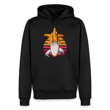 Seesterne Surfbrett - Männer Premium Bio Hoodie - Schwarz - Vorne - Nico (187cm)