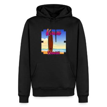 Surfen in Kauai - Männer Premium Bio Hoodie - Schwarz - Vorne - Nico (187cm)