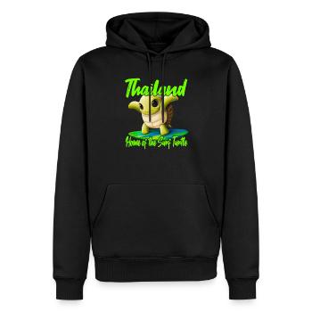 Thailand Home of the Surf Turtle - Men’s Premium Organic Hoodie - black - Front - Nico (187cm)