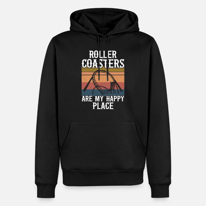 Achterbahn - Männer Premium Bio Hoodie - Schwarz