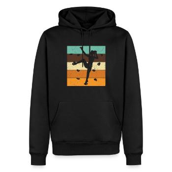 Wand Klettern - Männer Premium Bio Hoodie - Schwarz - Vorne - Nico (187cm)