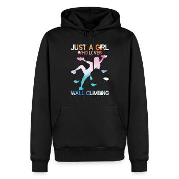 Wand Klettern - Männer Premium Bio Hoodie - Schwarz - Vorne - Nico (187cm)