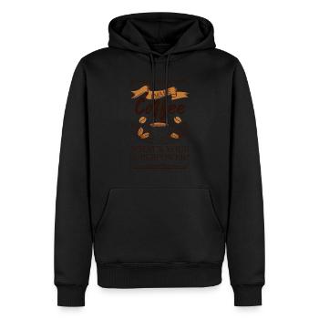 Bariste I Make Coffee - Men’s Premium Organic Hoodie - black - Front - Nico (187cm)
