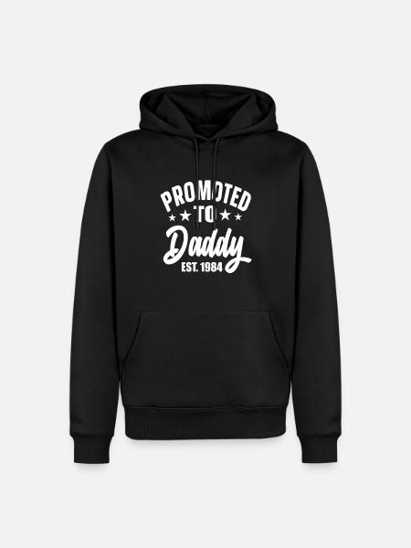 Promoted To Daddy Est 1984 - Men’s Premium Organic Hoodie - black