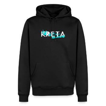 Crète - Sweat à capuche Premium bio Homme - noir - Devant - Nico (187cm)