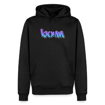 Bonn - Männer Premium Bio Hoodie - Schwarz - Vorne - Nico (187cm)
