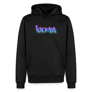 Bonn - Männer Premium Bio Hoodie - Schwarz - Vorne - Nico (187cm)