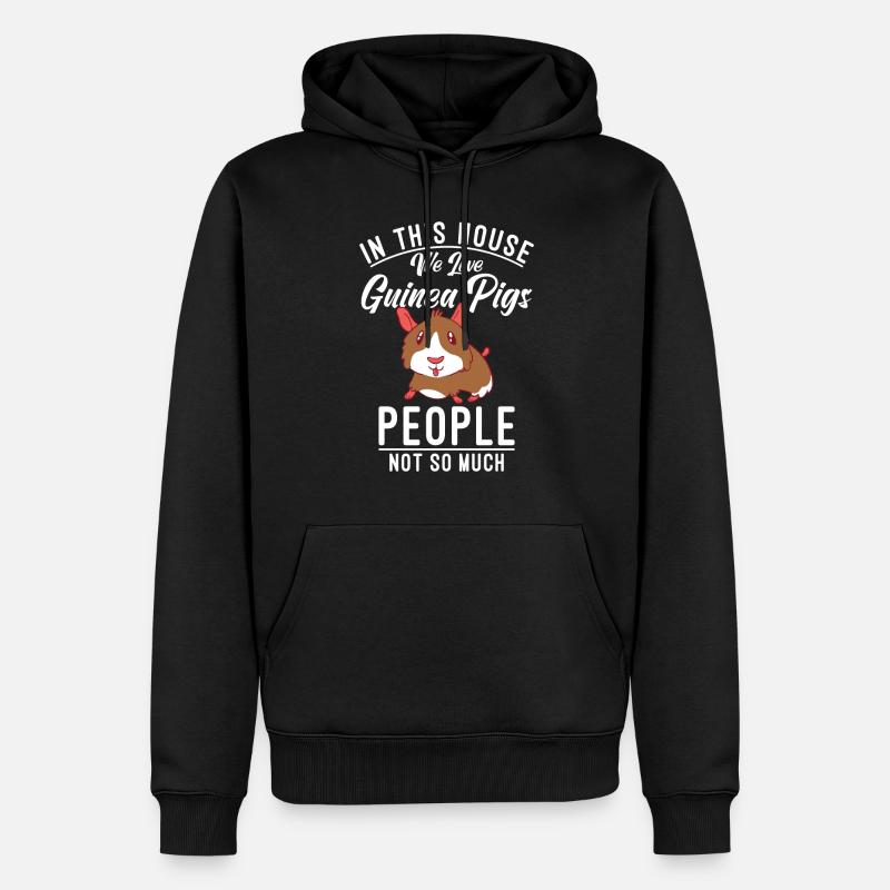Süßes Meerschweinchen Geschenk - Männer Premium Bio Hoodie - Schwarz