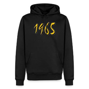 GEBURTSTAG JAHRESZAHL 1965 - Männer Premium Bio Hoodie - Schwarz - Vorne - Nico (187cm)