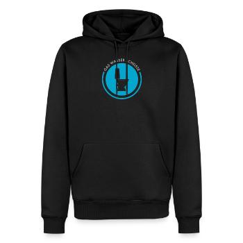 Plombier I Chauffagiste Motif chauffant pour - Sweat à capuche Premium bio Homme - noir - Devant - Nico (187cm)