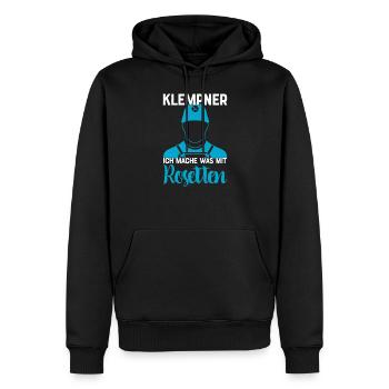 Klempner I Heizungsbauer Heizung Motiv für - Männer Premium Bio Hoodie - Schwarz - Vorne - Nico (187cm)