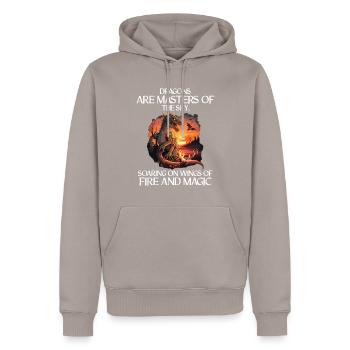 Fabelwesen Drachen Geschenk Männer Drache Für Eine - Männer Premium Bio Hoodie - Taupe - Vorne - Nico (187cm)