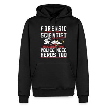 Forensiker - Forensische Kriminologie - Männer Premium Bio Hoodie - Schwarz - Vorne - Nico (187cm)