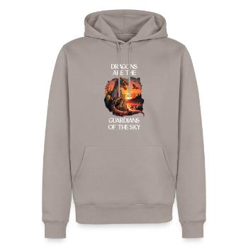 Fabelwesen Drachen Geschenk Männer Drache Für A - Männer Premium Bio Hoodie - Taupe - Vorne - Nico (187cm)