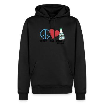 Ranch -Vinaigrette -Ranch -Vinaigrette - Sweat à capuche Premium bio Homme - noir - Devant - Nico (187cm)