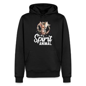 Fennec Fox - Men’s Premium Organic Hoodie - black - Front - Nico (187cm)