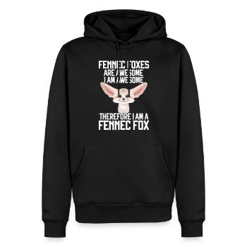 Fennec Fox - Men’s Premium Organic Hoodie - black - Front - Nico (187cm)