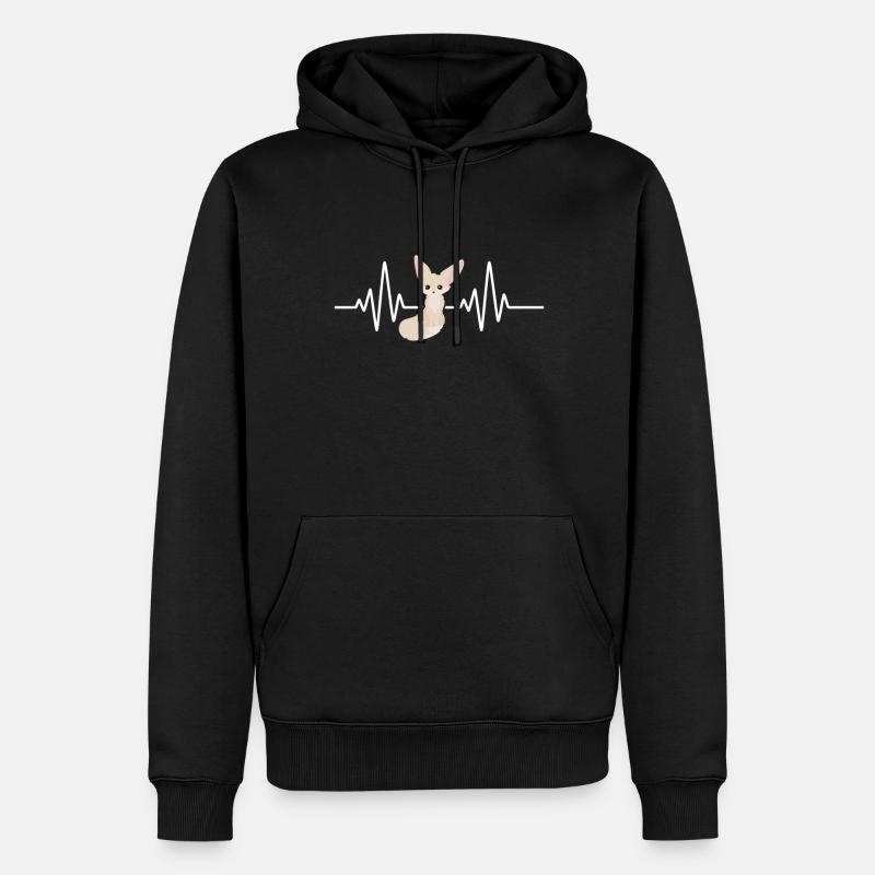 Fennec Fox - Männer Premium Bio Hoodie - Schwarz