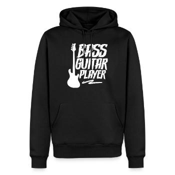 Guitariste basse Bassiste Musicien Basse Basse Guitare basse - Sweat à capuche Premium bio Homme - noir - Devant - Nico (187cm)