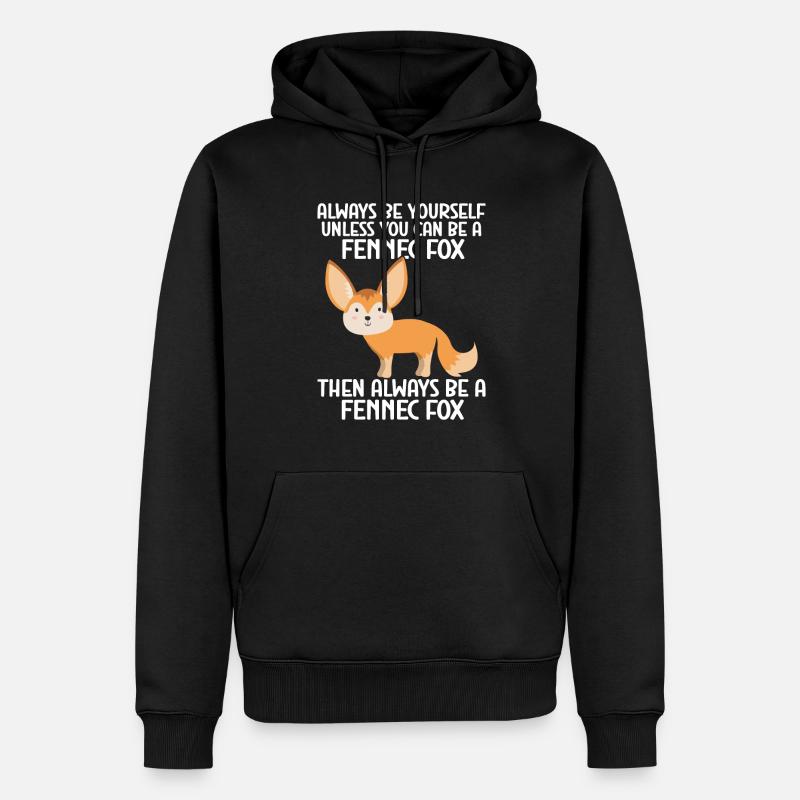 Fennec Fox - Männer Premium Bio Hoodie - Schwarz
