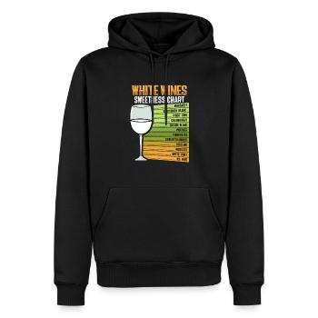 Tableau des douceurs du vin blanc - Sweat à capuche Premium bio Homme - noir - Devant - Nico (187cm)