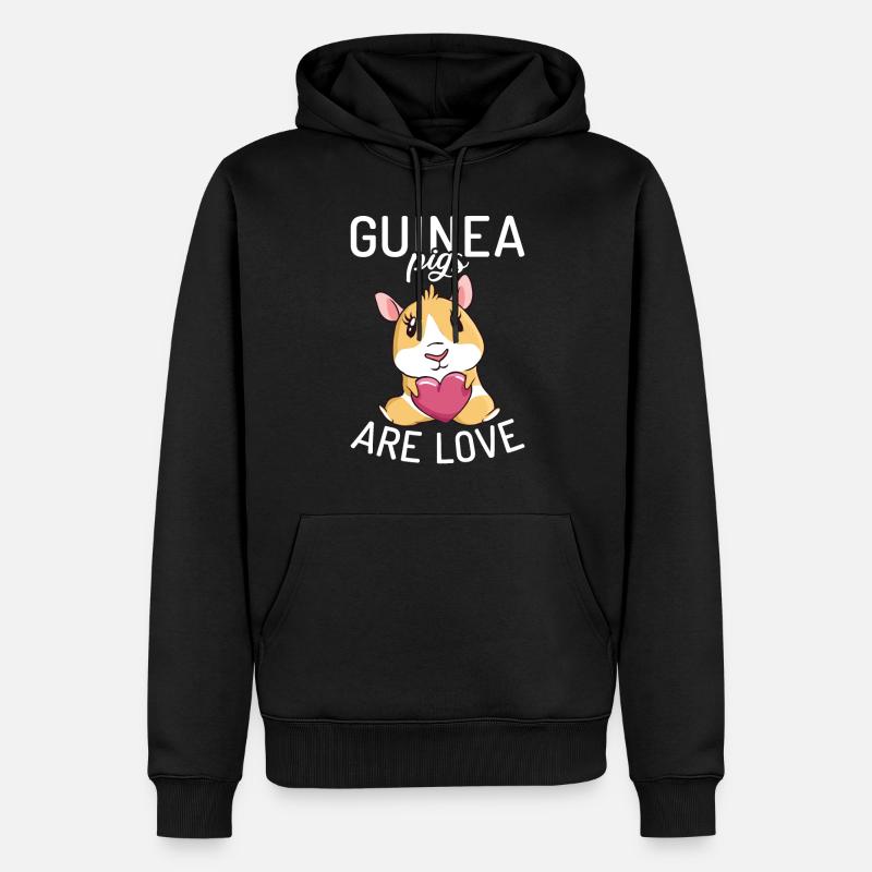 Cadeau mignon cochon d’Inde - Sweat à capuche Premium bio Homme - noir