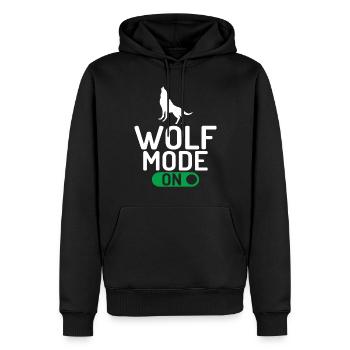 Wolf Geschenke Wolf Lover - Männer Premium Bio Hoodie - Schwarz - Vorne - Nico (187cm)