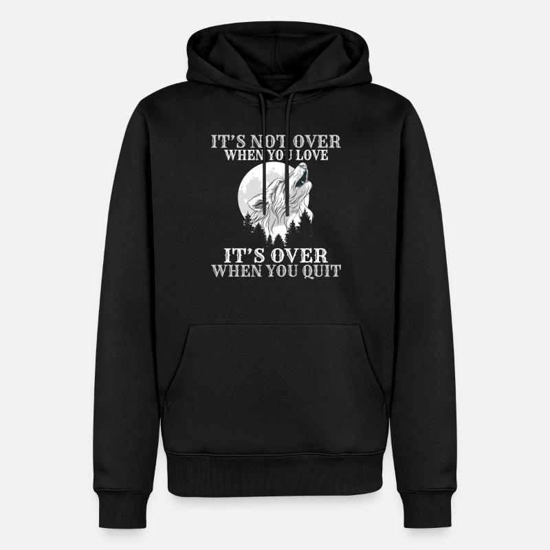 Wolf Geschenke Wolf Liebhaber - Männer Premium Bio Hoodie - Schwarz