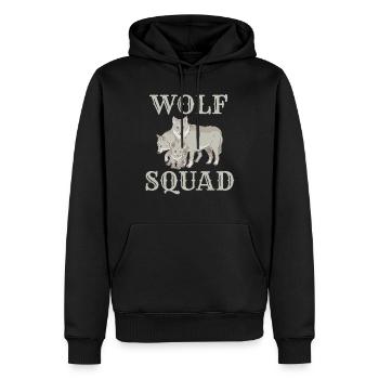 Wolf Geschenke Wolf Liebhaber - Männer Premium Bio Hoodie - Schwarz - Vorne - Nico (187cm)
