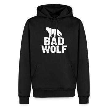 Wolf Geschenke Wolf Lover - Männer Premium Bio Hoodie - Schwarz - Vorne - Nico (187cm)