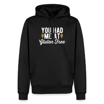 C’est drôle que tu m’avais à Gluten Free pour Gluten Free Lo - Sweat à capuche Premium bio Homme - noir - Devant - Nico (187cm)