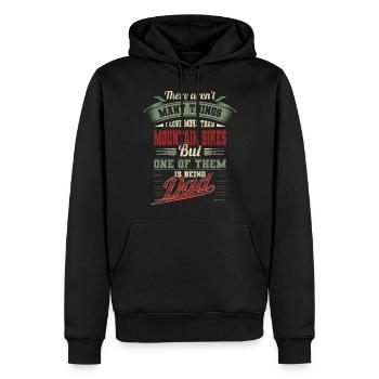 Vatertag Mountain Bike Downhill Papa Geschenk - Männer Premium Bio Hoodie - Schwarz - Vorne - Nico (187cm)