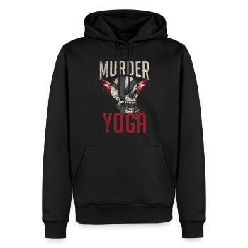 Jiu Jitsu Arts Martiaux Kung Fu & Karaté Jiu Jitsu - Sweat à capuche Premium bio Homme - noir - Devant - Nico (187cm)