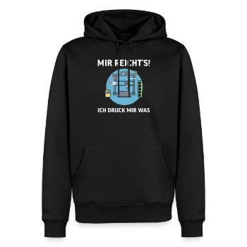 3D Druck Printing CAD PLA Filament 3d drucken - Männer Premium Bio Hoodie - Schwarz - Vorne - Nico (187cm)