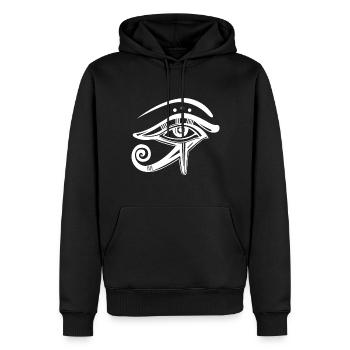 Le schéma pyramidal original Amoureux de la culture égyptienne - Sweat à capuche Premium bio Homme - noir - Devant - Nico (187cm)