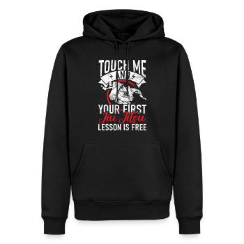 Jiu Jitsu Arts Martiaux Kung Fu & Karaté Jiu Jitsu - Sweat à capuche Premium bio Homme - noir - Devant - Nico (187cm)