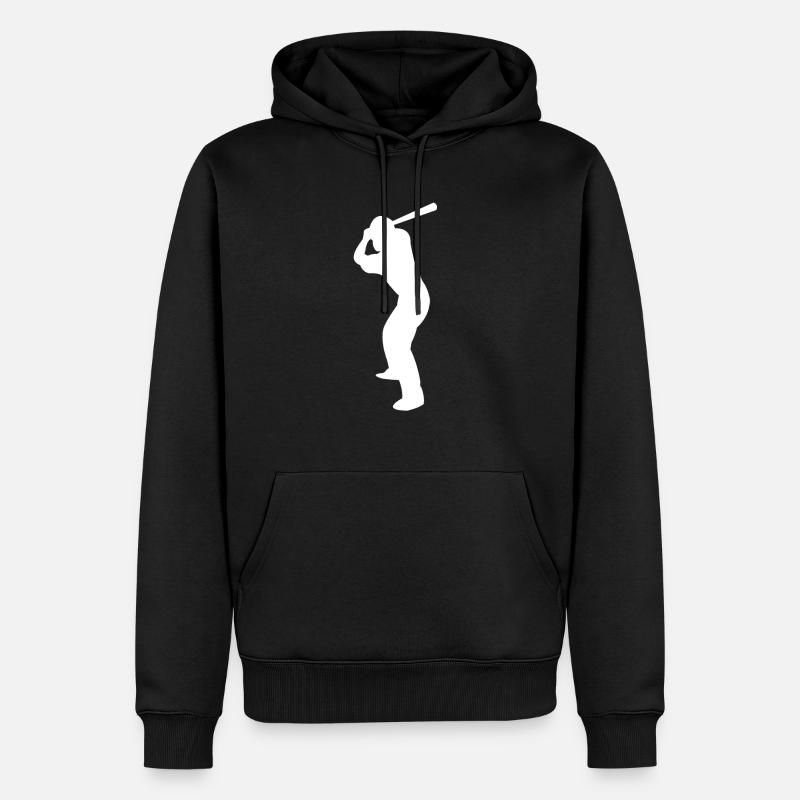 Baseball - Männer Premium Bio Hoodie - Schwarz
