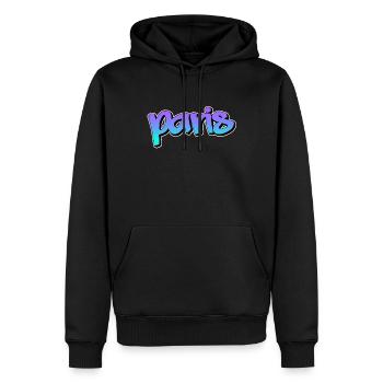 Paris - Sweat à capuche Premium bio Homme - noir - Devant - Nico (187cm)