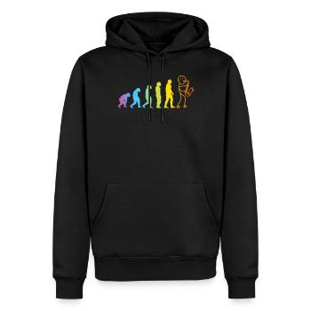 Saxophone Player Evolution Saxophone Saxophonist E - Männer Premium Bio Hoodie - Schwarz - Vorne - Nico (187cm)
