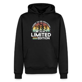 40th birthday Born 1983 Limited Edition - Men’s Premium Organic Hoodie - black - Front - Nico (187cm)