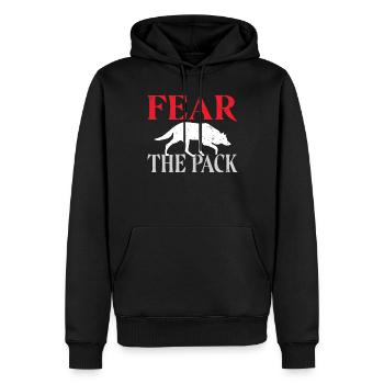 Wolf Geschenke Wolf Liebhaber - Männer Premium Bio Hoodie - Schwarz - Vorne - Nico (187cm)