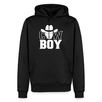 Cowboy Süß Sprüche Texas Cowboys - Männer Premium Bio Hoodie - Schwarz - Vorne - Nico (187cm)