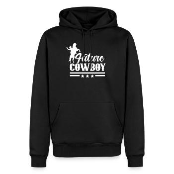 Future Cowboy Cute Cowboys Dictons Texas - Sweat à capuche Premium bio Homme - noir - Devant - Nico (187cm)