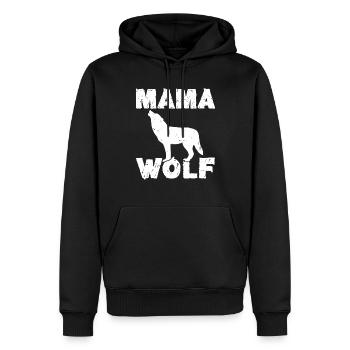 Wolf Geschenke Wolf Lover - Männer Premium Bio Hoodie - Schwarz - Vorne - Nico (187cm)