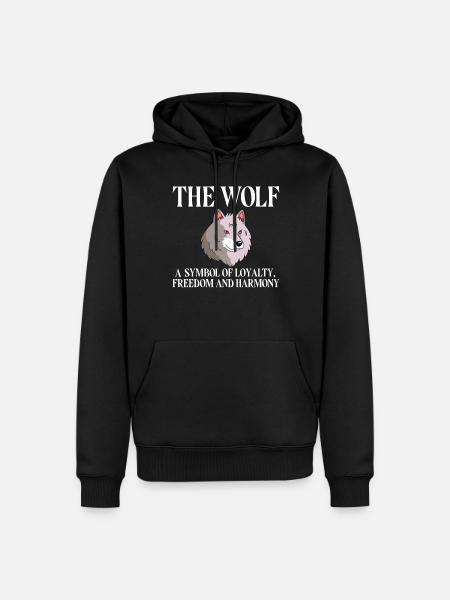 Wolf Gifts Wolf Lover - Men’s Premium Organic Hoodie - black