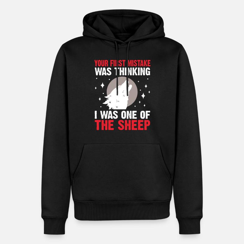 Wolf Geschenke Wolf Liebhaber - Männer Premium Bio Hoodie - Schwarz