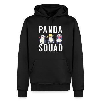 Panda Geschenke Panda Liebhaber - Männer Premium Bio Hoodie - Schwarz - Vorne - Nico (187cm)