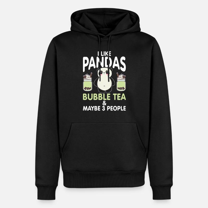 Panda Cadeaux Panda Lover - Sweat à capuche Premium bio Homme - noir