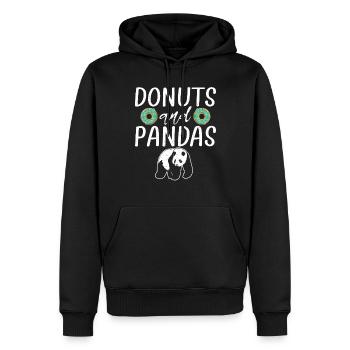 Panda Gifts Panda Lover - Men’s Premium Organic Hoodie - black - Front - Nico (187cm)