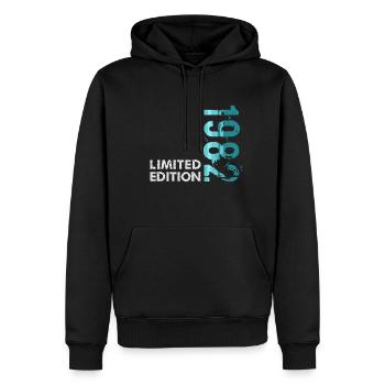 1982 Limited Edition - Men’s Premium Organic Hoodie - black - Front - Nico (187cm)